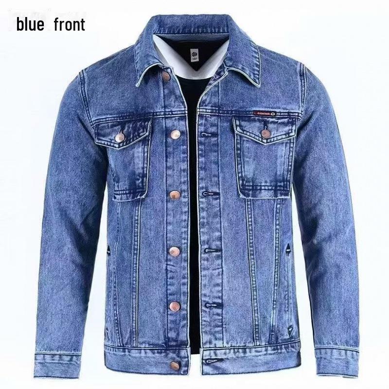 Мужская джинсовая куртка в корейском стиле 2024 года: Универсальная повседневная одежда для молодежи на весну/осень