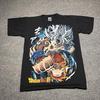 2026 Dragon Ball Унисекс Маленький размер Супер Сайян Черный узор Хлопковая футболка - Удобная, Дышащая, Высококачественная, Ins