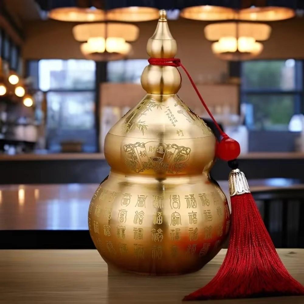 Chinese-Style Feng Shui Gourd Ornament Mini Size Wealth-Bringing Gourd Desktop Decoration