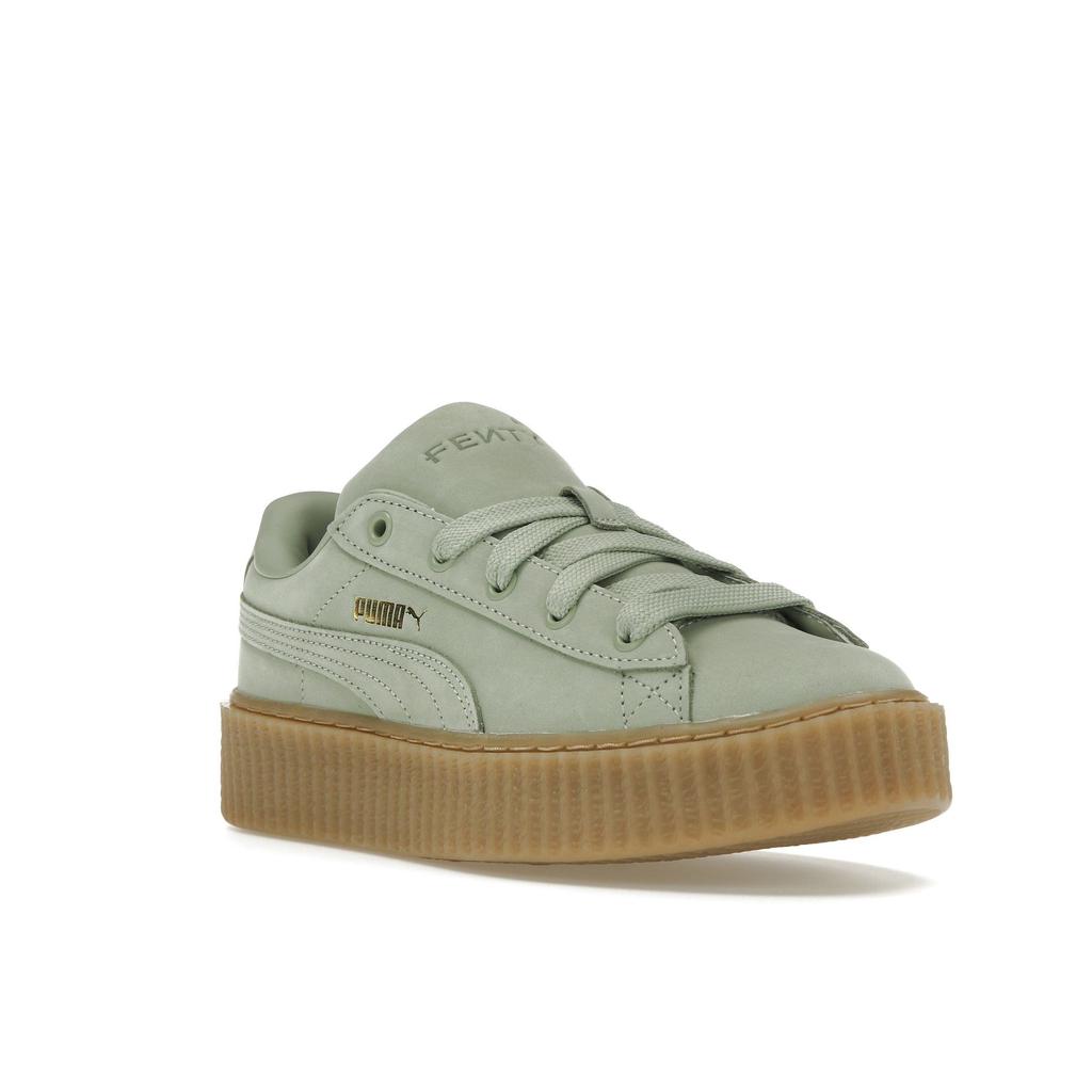Fenty X Puma Creeper Phatty Earth Tone Pack - Green Fog Women Sneakers Gold Gum 399865-02