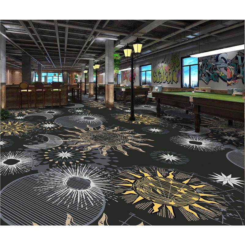 Luxury Fireproof Nylon Billiard Hall Carpet for Hotels - Large Area Print Mat