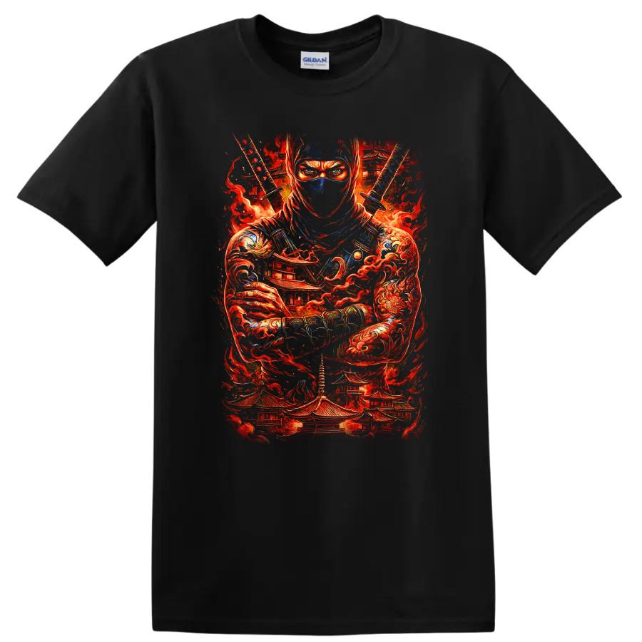 Ninja T Shirt Japanese Style Warrior Design Adjustable Tee Art