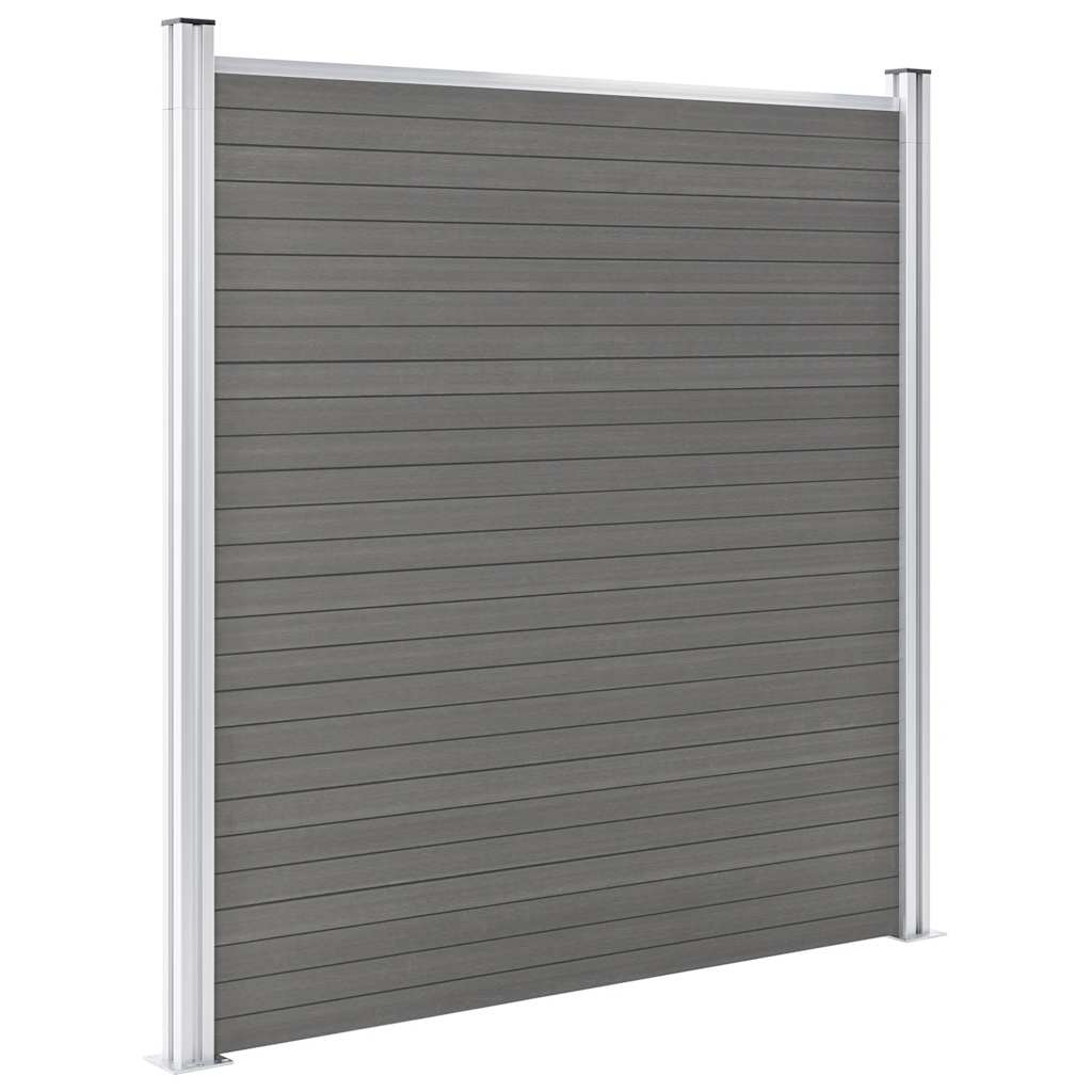 WPC Garden Fence 180*186 cm Grey