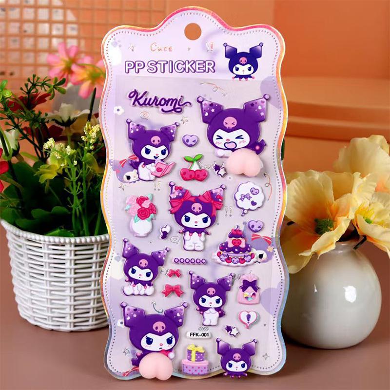 1Pcs Kawaii Sanrio Hello Kitty Soft Puffy Butt 3D Stickers DIY Laptop Scrapbook Phone Case Decor Decals Decompression Gifts