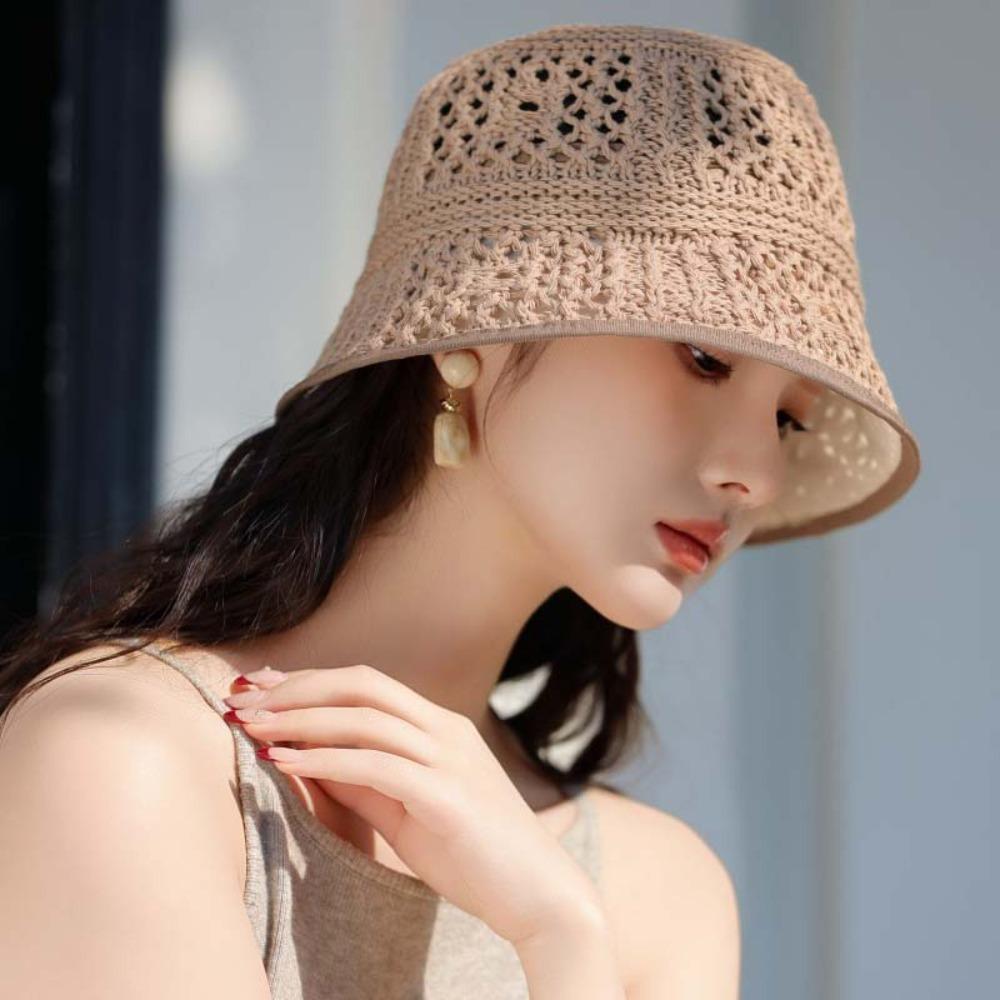 Дышащая шляпа-панама с солнцезащитным козырьком, ажурная шляпа от солнца, модная плетеная шляпа-рыбак, лето