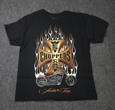 West Coast Choppers Черная футболка Мотоцикл Крест Остин Техас Ретро Размер M Унисекс Футболка