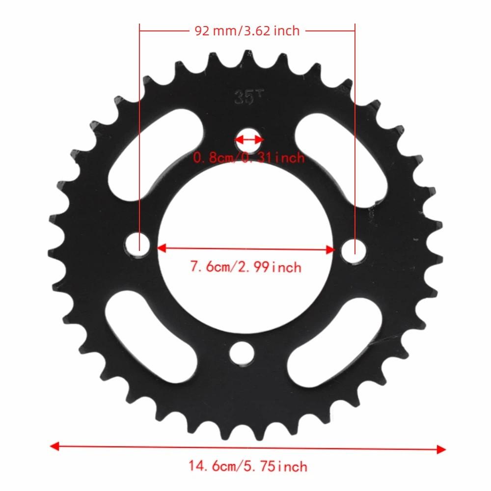 Inner 76mm Rear Sprocket Steel Kart Sprocket Durable Chain Sprocket for Motorcycle