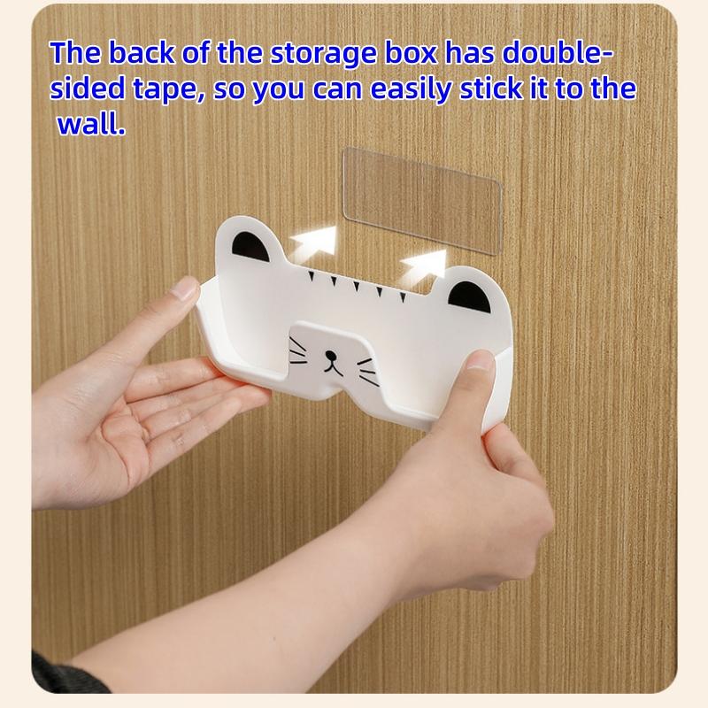 2 pcs Wall mounted eyeglass case, Household portable glasses storage box, Wall-mounted glasses rack, glasses box in car