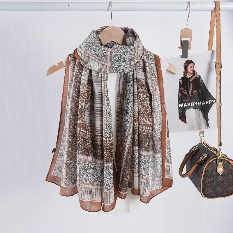 Scarf Scarf Ladies Four Seasons Warm Decoration Enlarged Scarf Thin Shawl Summer Beach Sunscreen