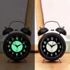 Metal Construction Vintage Silent Alarm Clock Round Pointers Luminous Alarm Clock  Student Use