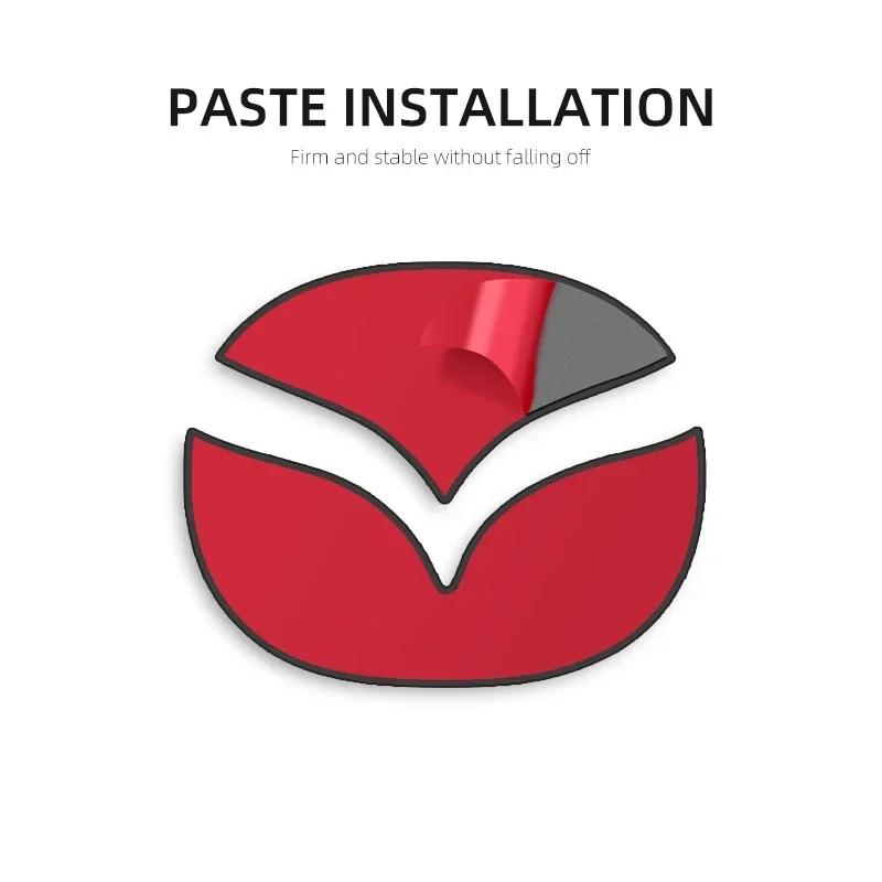 Наклейки с логотипом на рулевое колесо автомобиля из углеродного волокна, модифицированные декоративные наклейки для Mazda Axela ATENZA CX-5 CX-4