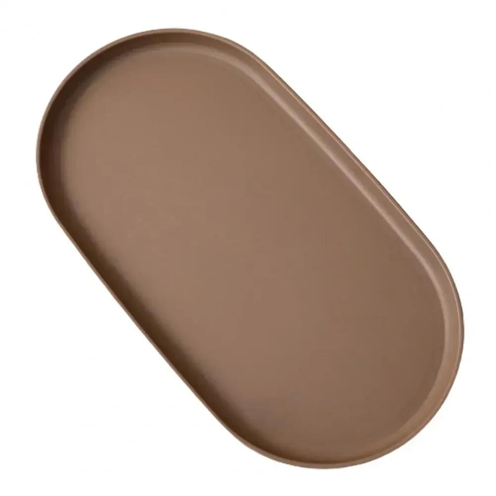 Поднос для десертов Фруктовая тарелка Овальный Штабелируемый Поднос для подачи еды Бесплатная Тарелка для костей Тарелка для закусок Многоразовая Тарелка для еды с гладким краем для кухни