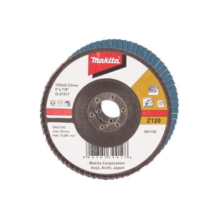 Disque abrasif Makita - D-27517 - faecher Disque abrasif, 125 mm, Z120, d de 27517