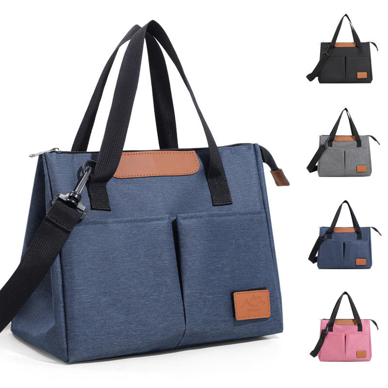 Portable Lunch Food Box Bag Oxford Material Waterproof Insulated Cooler Case Keeps Food Warm Or Cold Ideal for Outdoor Travel Daily Lunch Carrying