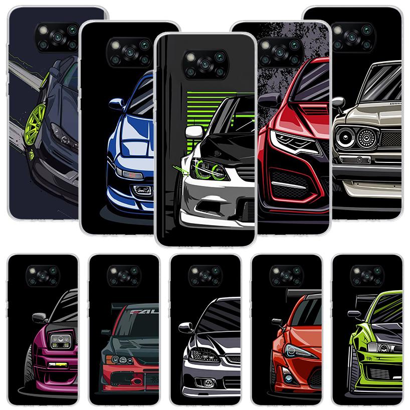 Чехол для телефона JDM Tokyo Drift Спортивный автомобиль Мужской Мужчины Для Xiaomi Poco F7 Ultra X7 X6 Pro X5 Redmi 15 15C 13 13C 12 12C 10 10A 10C 9 9A