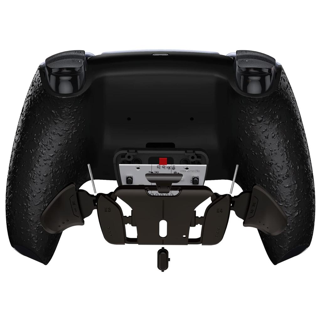 EXtremeRate Metal Version RISE4 V3 Комплект для переназначения кнопок на задней панели для совместимости с платой обновления контроллера PS5 Текстурированная задняя панель 4 кнопки на задней панели для