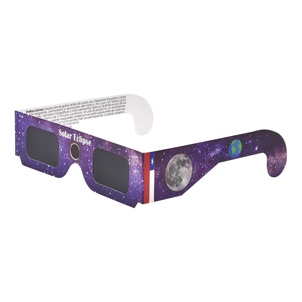 1pcs Paper Solar Glasses Random Color Total Observation Solar Glasses 3D Outdoor Anti-uv Viewing Glasses