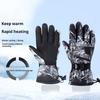 1 пара зимних перчаток для велоспорта, водонепроницаемые, унисекс, ветрозащитные, толстые, теплые, сохраняющие тепло, противоскользящие