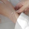 Silver Double Layers Love Heart Bracelets For Women Girls Elegant Birthday Wedding Party Gift