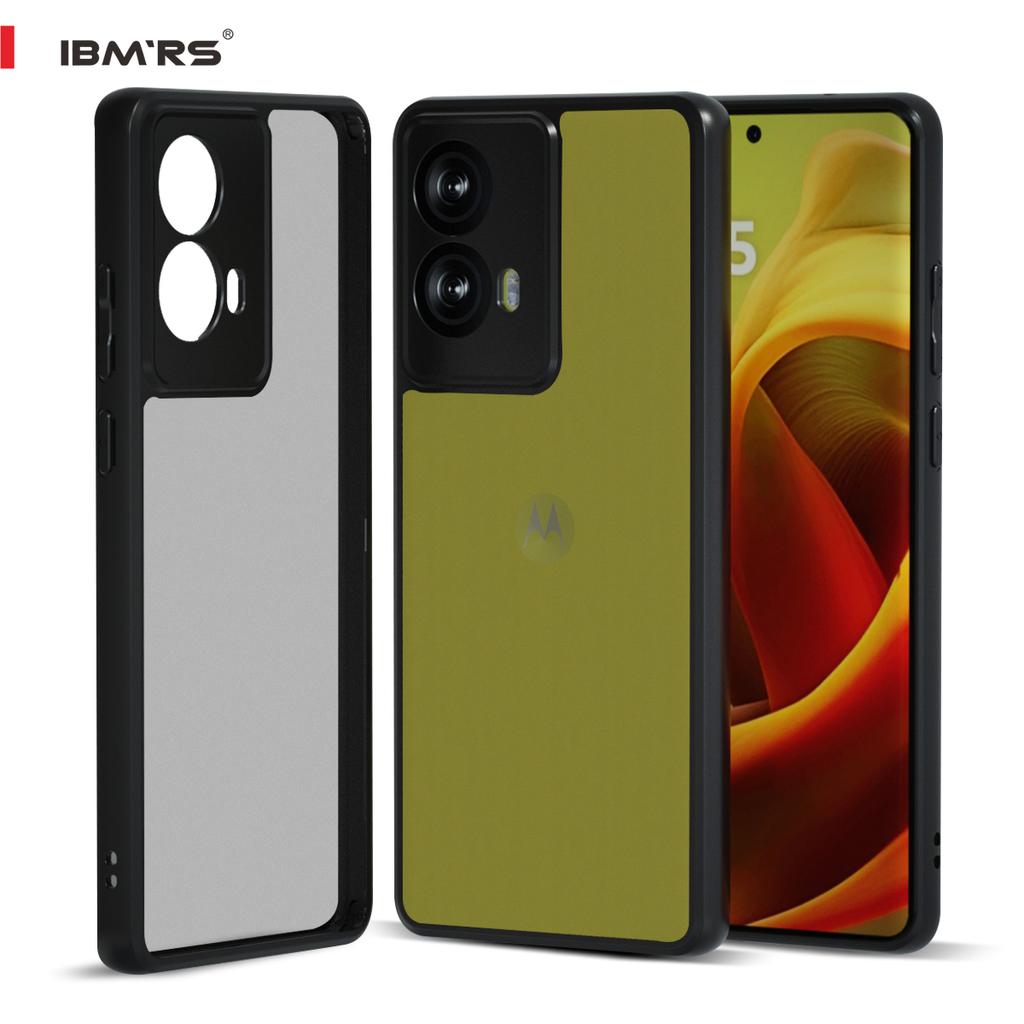 (В комплекте ремешок на запястье)Чехол IBMRS для Motorola Moto G85, тонкий чехол для телефона из ТПУ с защитой от отпечатков пальцев, защитный противоударный (Камуфляж Черный)