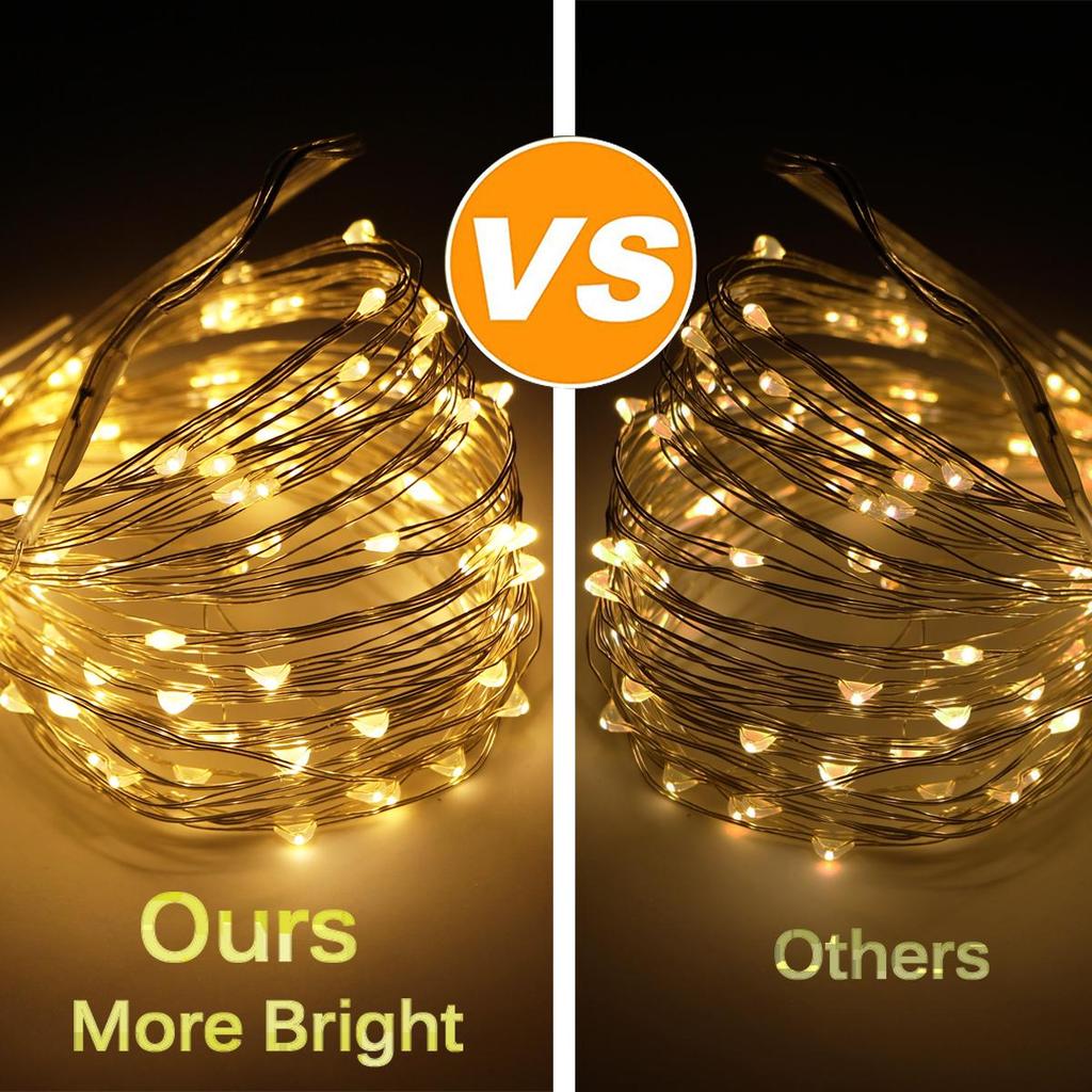 Уличные гирлянды на солнечной энергии, медная проволока, гирлянды, удаленные солнечные лампы для садовой вечеринки, патио, террасы, украшения для кемпинга