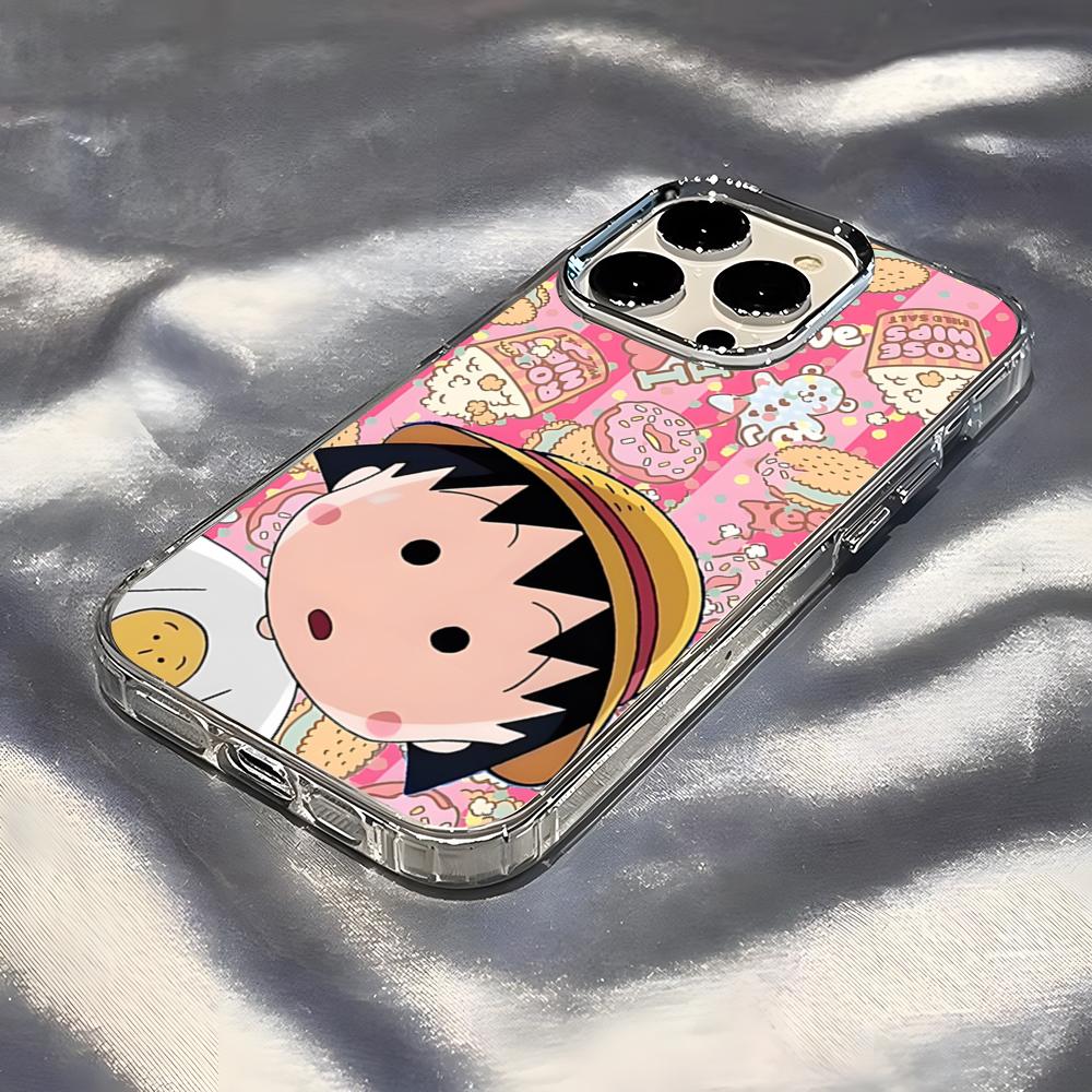 Chibi Maruko-chan Phone Case For IPhone 17 Pro Max 16 15 14 Pro Max IPhone 13 Pro Max 11 Plus Transparent Cover