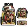 Рюкзак One Piece Школьный рюкзак для студентов Рюкзак Луффи Сумка-портфель Пенал