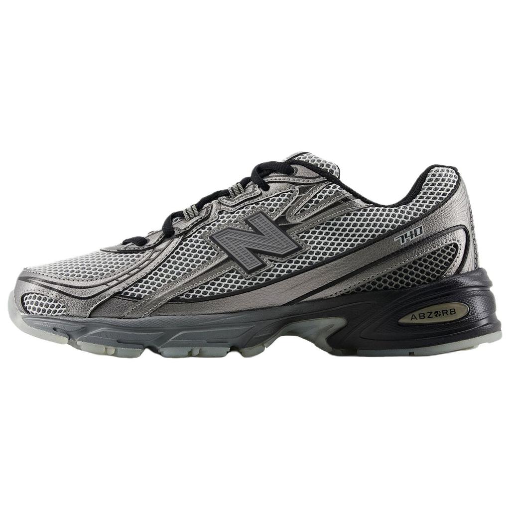 New Balance Nb 740 Comfortable Soft Durable Low-Top Dad Shoes Unisex Sneaker Silver Gray U740BSM