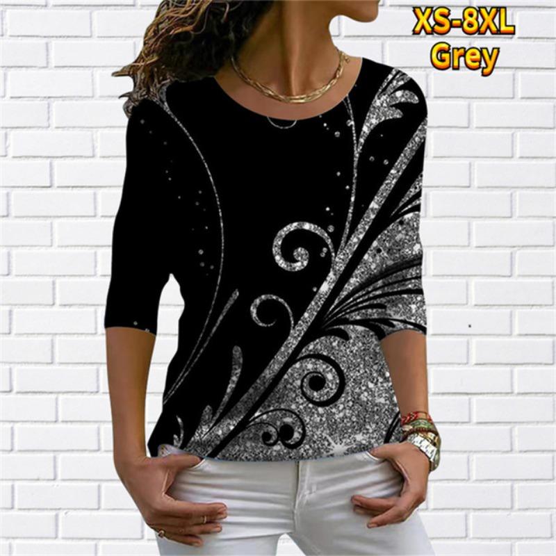 Женская футболка с характерным диагональным вырезом и нерегулярным цветочным принтом, цифровая 3D-печать, женская одежда, модная уличная женская футболка в стиле Харадзюку