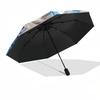 Fantasy Character, Blue Theme- Automatic Opening and Closing, 8-rib Structure Portable Umbrella, Suitable for Men and Women in All Seasons -