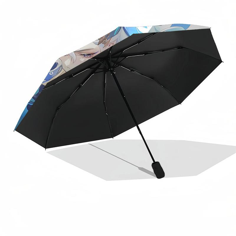 Fantasy Character, Blue Theme- Automatic Opening and Closing, 8-rib Structure Portable Umbrella, Suitable for Men and Women in All Seasons -