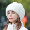 Mink Fur Straw Hat Children Fall and Winter New Cute Girl Whole Mink Wild Warm Winter Outdoor Ski Cap.