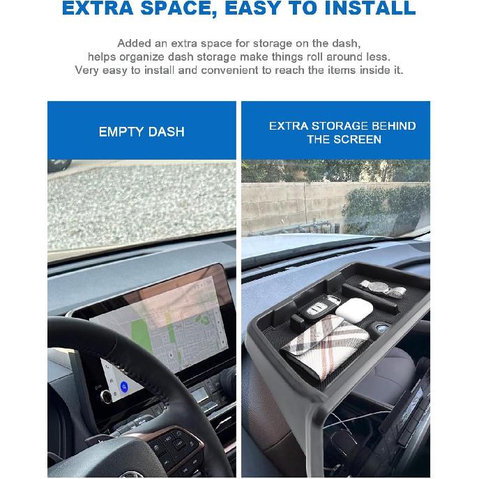 CDEFG Для 2024 2025 2026 Toyota Grand Highlander Ящик для хранения на приборной панели 12,3-дюймовый экран Совместим с 2024 2025 2026 Toyota Grand Highlander