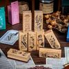 Изысканные деревянные штампы с цветочным узором для DIY журналов - доступны 8 стилей