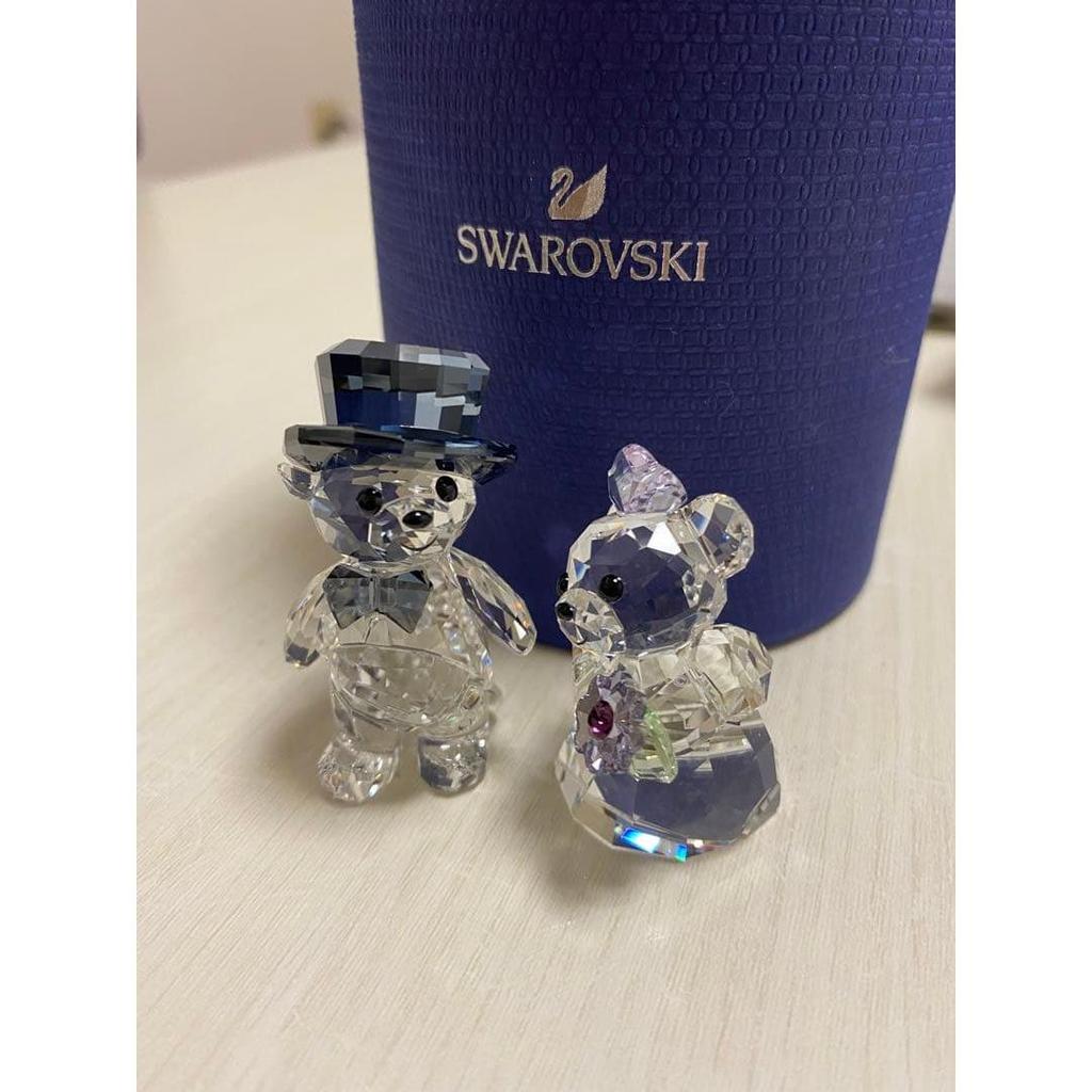 Used Swarovski crystal bear figurine