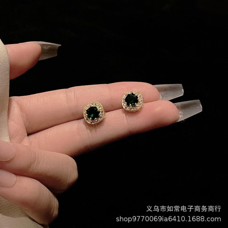 Серьги-гвоздики Green Flower Temperament Same, Серьги-гвоздики, Фабрика сережек