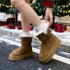 Зимние ботинки на толстой подошве с увеличением высоты женские осень 2025 новые бархатные утепленные короткие ботинки модные универсальные хлопковые ботинки