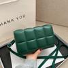 Spring New Fashion Women's Bag Korean Version Solid Color Indented Small Square Bag Magnetic Buckle Shoulder Messenger Bag Casual Small Bag