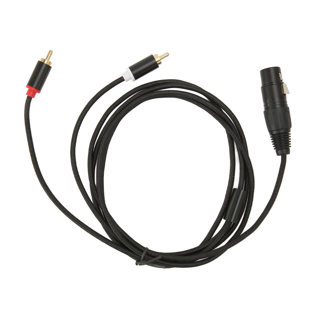 Кабель XLR на двойной RCA гнездо-штекер с низкими потерями, бесшумный Y-разветвитель-дубликатор, стереофонический межкомпонентный кабель 1 м