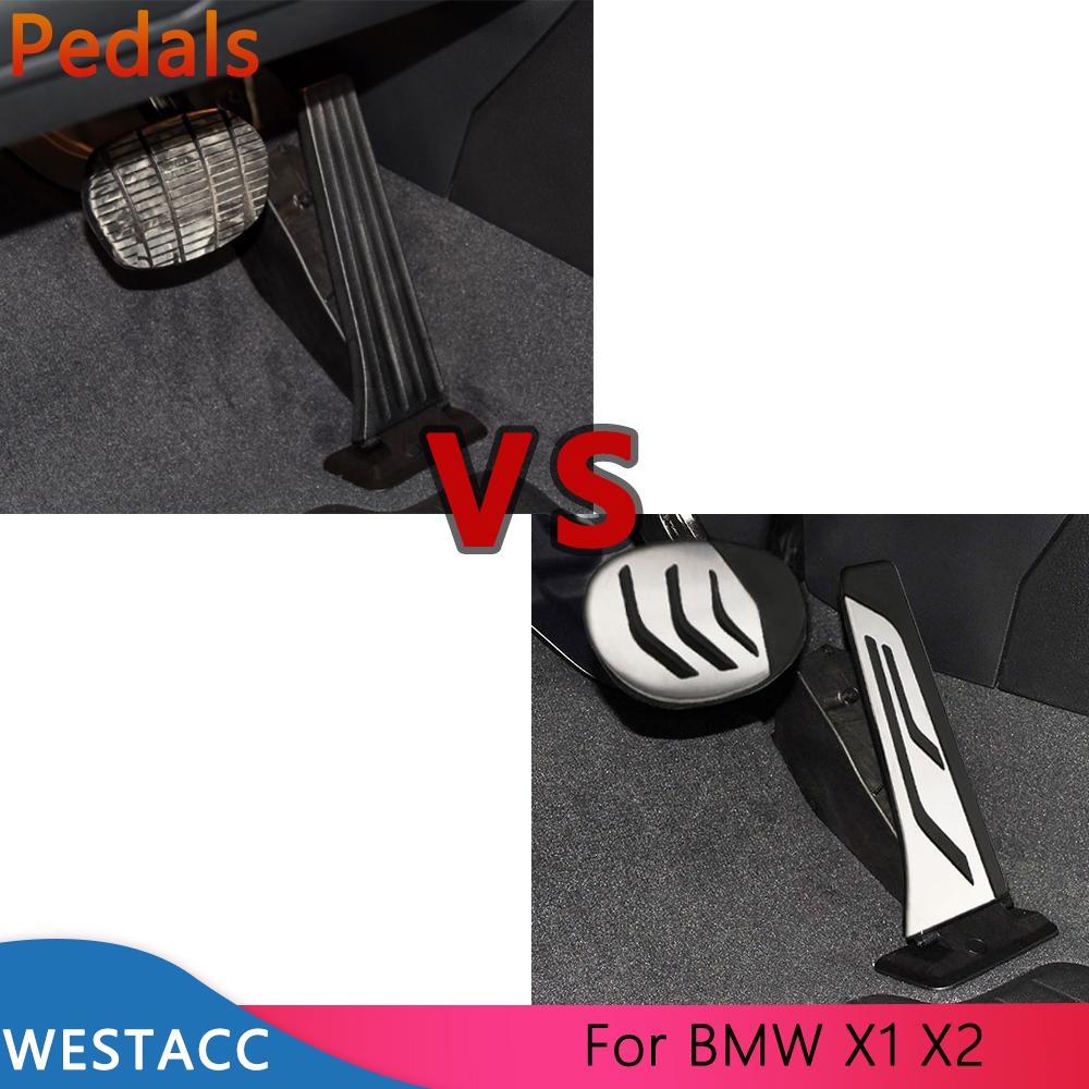Автомобильные педали из нержавеющей стали, чехол для педали акселератора, газа, тормоза для BMW X1 F48 X2 F39 1 2 серии F40 F45 F46