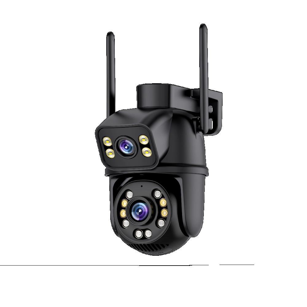 AIOOK Наружная Wi-Fi камера видеонаблюдения HD 8MP 4K с двумя объективами IP-камера безопасности Цветная камера ночного видения IP66 Водонепроницаемый приложение ICSEE Двусторонний диалог Удаленный просмотр