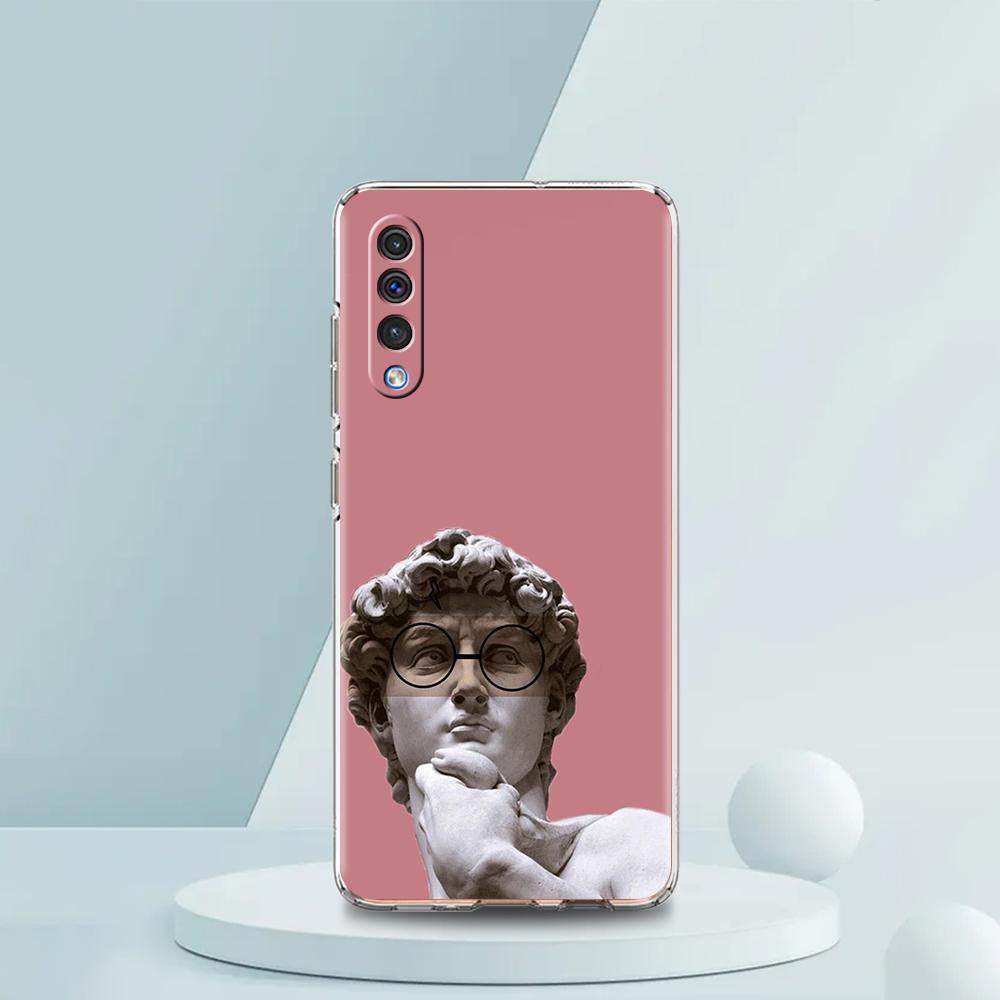 Graffiti Great Art David Mona Lisa Phone Case For Samsung A16 A14 A12 A22 A32 5G A34 A42 A52 A54 A50 A70 A30 A40 A20E A04S A06