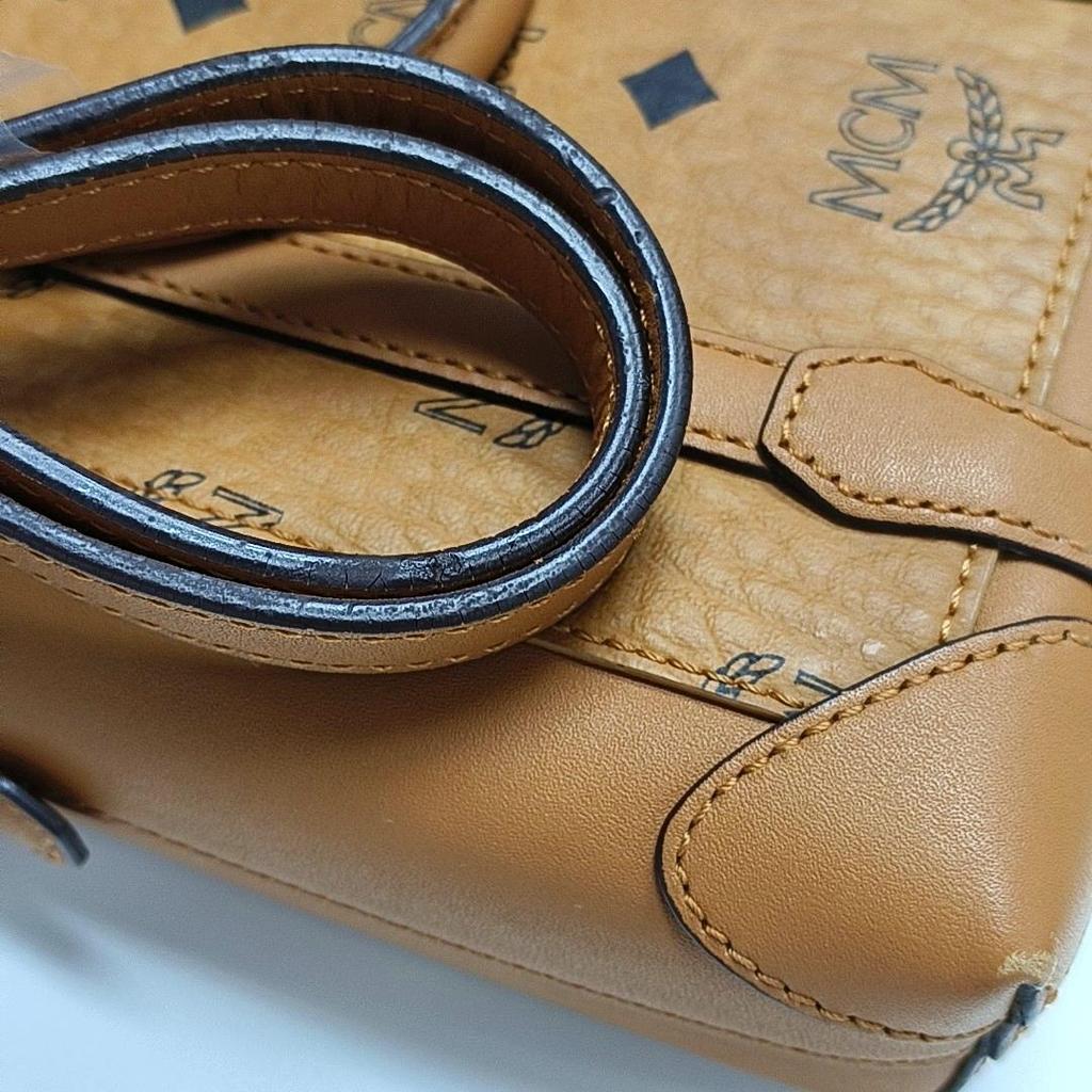 [Pre-Owned] Soft Berlin Visetos Monogram Print Faux Leather Shoulder Crossbody Tote Bag Small - Very Good #MKM6B1