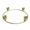 Advent Wreath Candle Holder Christmas Candle Ring Stand for 4/5 Taper Candles Gold Metal Advent Wreath Ring for Christmas Holiday Home Party Church
