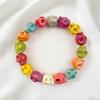 Bone Stone Skull Beaded Bracelet Acrylic Elastic Bangle Skeleton Beaded Bracelet  Friend Gift