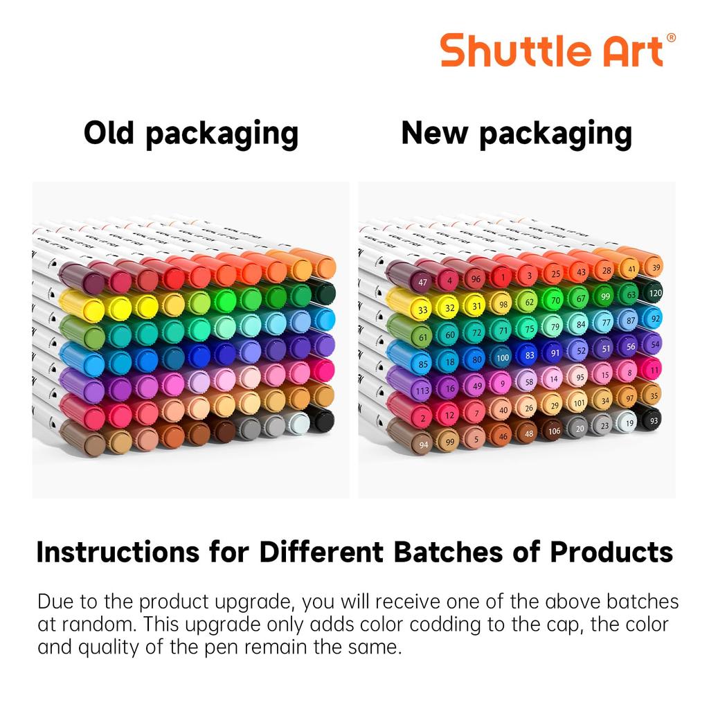 Shuttle Art Набор акварельных кистей-ручек Brush Pen с 1 книжкой-раскраской, двойная кисть. Идеально для рисунков и искусства. В комплекте 70 цветов.