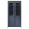 vidaXL Highboard Hill Grau 85x37x170,5 cm Massivholz Kiefer