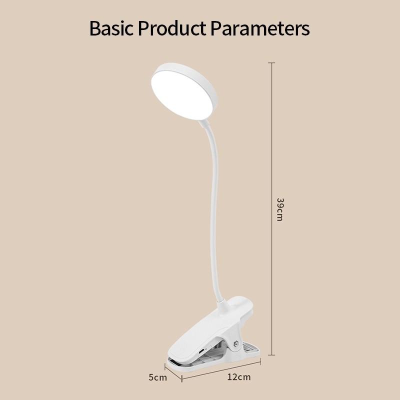 Защита глаз светодиодная настольная лампа с 3 режимами освещения перезаряжаемый ночник регулируемый светильник для чтения спальня зажимного типа для прикроватной тумбочки студенческого общежития