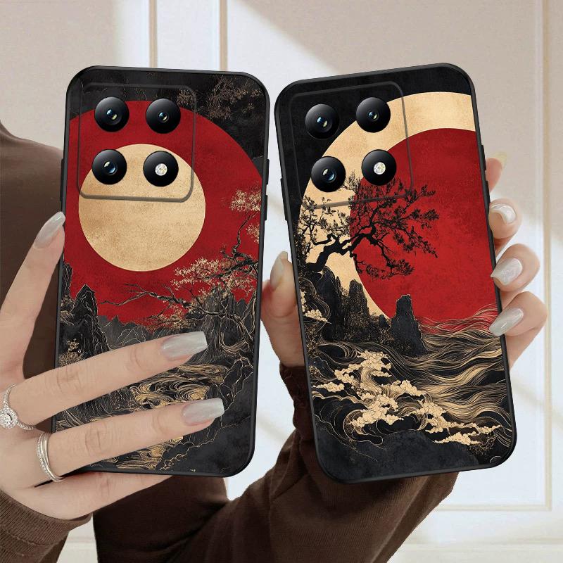 Закат Черная Река Для Xiaomi 11T 11 Ultra 12 12T Pro 14 15 13 Lite Mi Poco M4 5 M7 5G X4 X5 M6 C75 Pro X6 4G мягкий чехол для телефона
