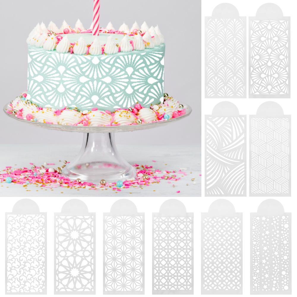 Spike Pattern Bakeware Lace Border Sugar Sieve Mold Fondant Printing Cake Stencil Baking Templates
